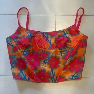 Club Exx Floral Corset Top Medium